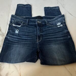 Buckle Women's Skinny Jeans - Dark Blue